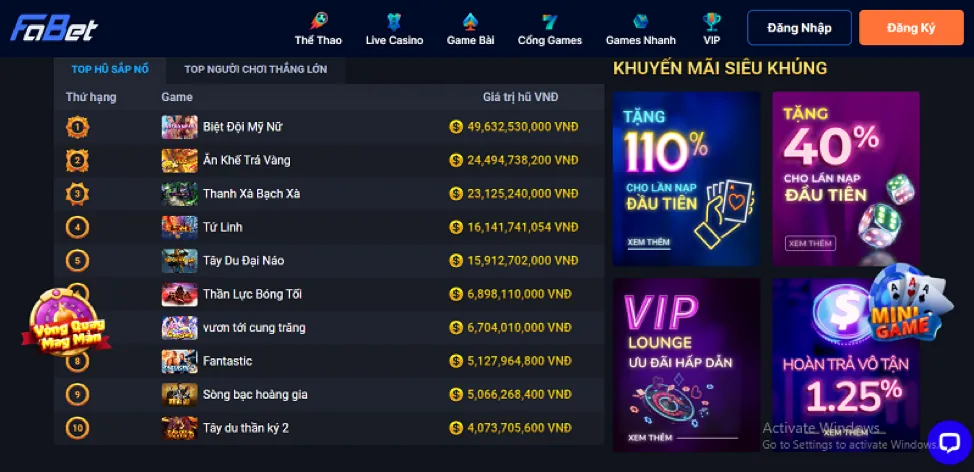 Hoàn trả cược 8live login